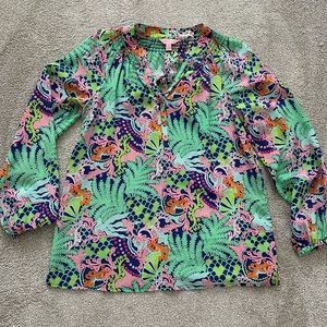 Lily Pulitzer women’s silk blouse size small
